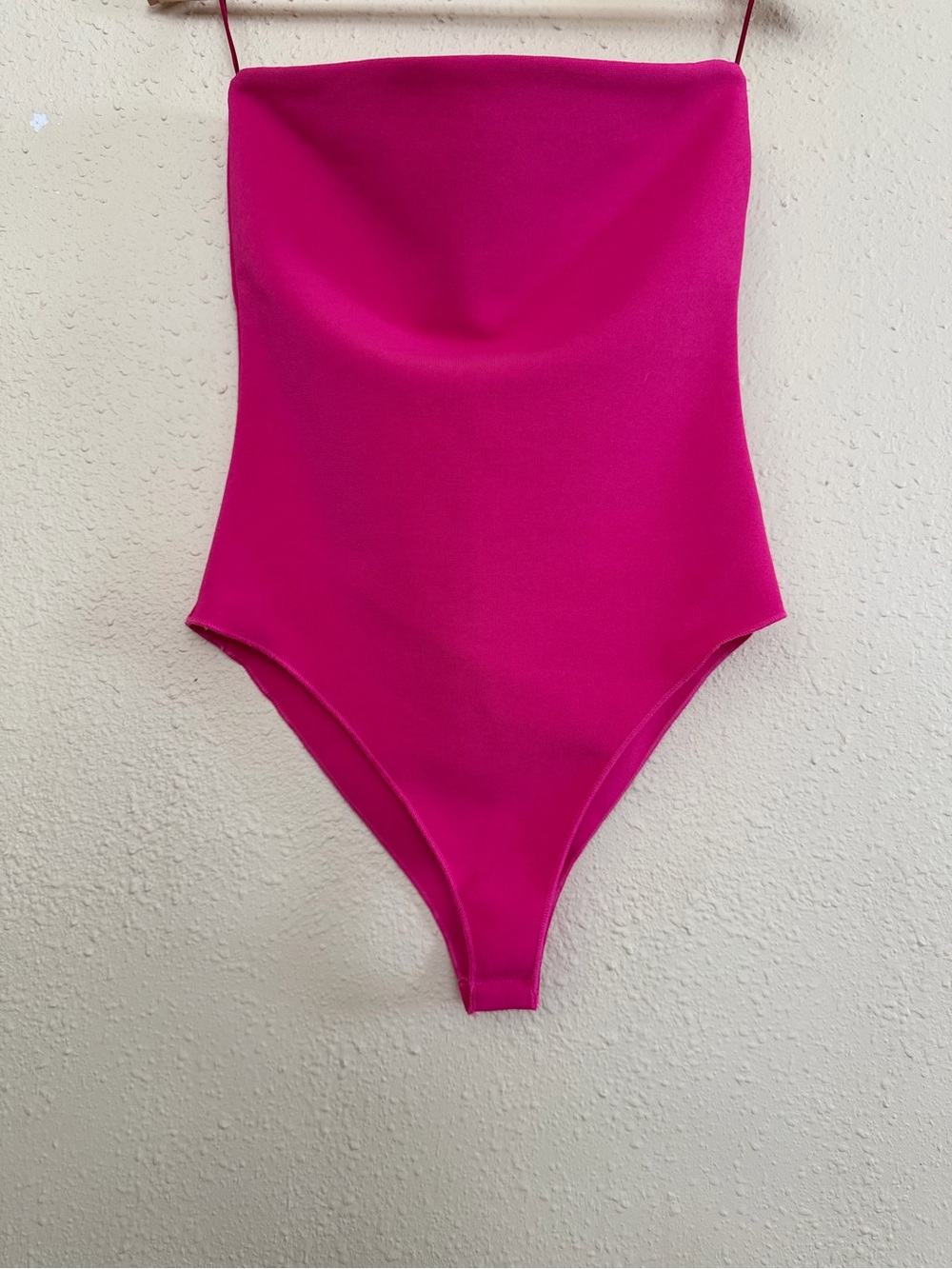 NWT | Zara | Body Sculpt Strappy Bodysuit Fuchsia Pink - Size Large
